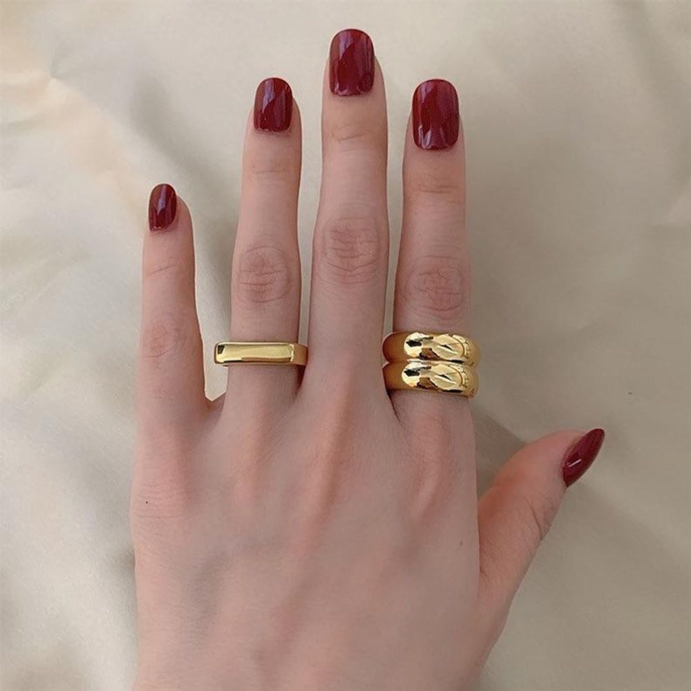 NWT Jaus Jewelry Vintage Thick Gold Band Ring